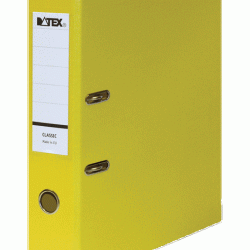 *Mape-reģistrs Datex Classic A4, 7.5cm, PP+PP, dzeltens