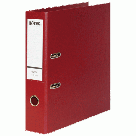 *Mape-reģistrs Datex Classic A4, 7.5cm, PP+PP, bordo