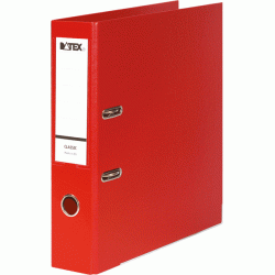 *Mape-reģistrs Datex Classic A4, 7.5cm, PP+PP, sarkans