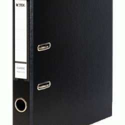 *Mape-reģistrs Datex Classic A4, 5cm, PP+PP, melns