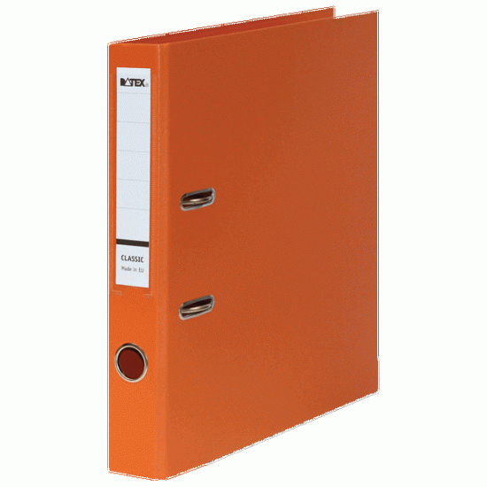 *Mape-reģistrs Datex Classic A4, 5cm, PP+PP, oranžs