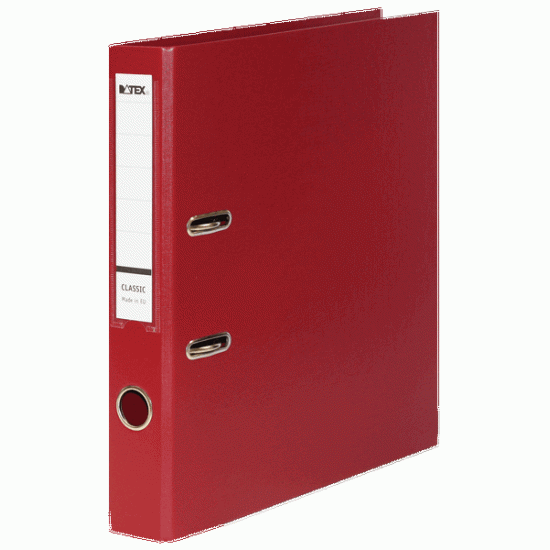 *Mape-reģistrs Datex Classic A4, 5cm, PP+PP, bordo