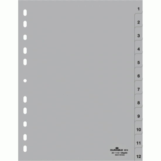 *Plastikāta sadalītāji Durable A4, 1-12