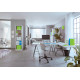 Horizontāls plaukts Leitz Wow Dual A4, balts/zils