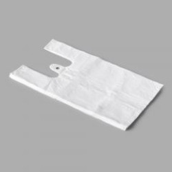 Maisiņi ar rokturiem HDPE 160+120x300mm, 6mikr., 100gab/iep, balti
