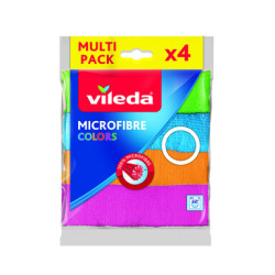 Mikrošķiedras lupatiņas Vileda Colors, 4gab/iep