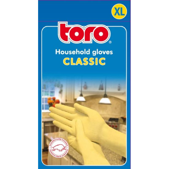 Gumijas cimdi Toro izmērs XL, dzelteni