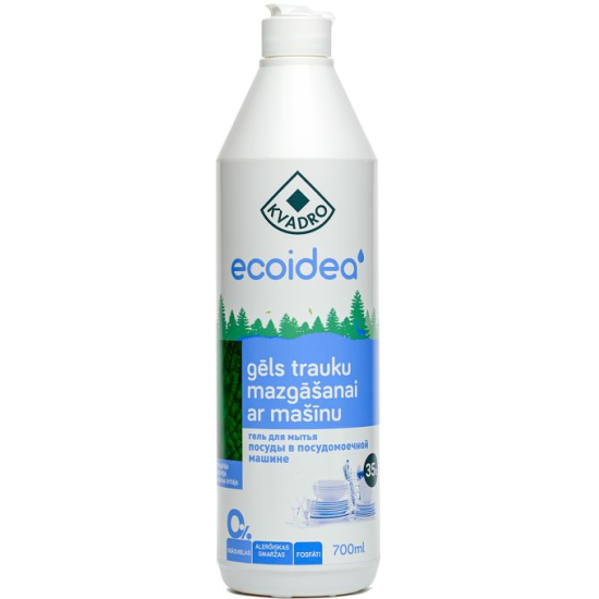 Līdzeklis trauku mazgājamām mašīnām Kvadro, 700ml, gēls