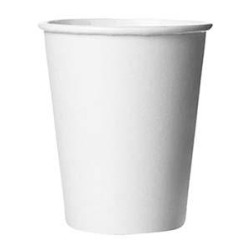 Glāzes papīra bez apdrukas 250ml,100gab/iep, baltas