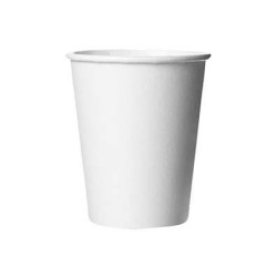 Glāzes papīra bez apdrukas 250ml,100gab/iep, baltas