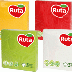 Salvetes  RUTA 3 sl. 33x33 (20) gaiši zaļas