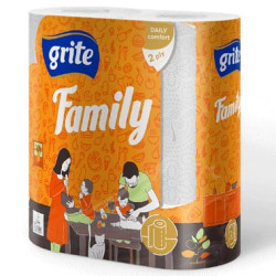 Virtuves dvieļi Grite Family 2 slāņi, 2 ruļļi