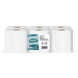Roku dvieļi Amoos Professional 437S, balti, 2-kārt, 437 lapas, Ø20, 1 rullis