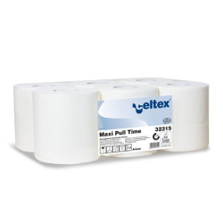 Roku dvieļi Celtex Maxipull Time 135m, 450 loksnes, 6 ruļļi