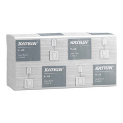Papīra salvetes Katrin Plus C-Fold, 2-slāņu, 100 loksnes, 16gab/iep