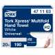 Papīra salvetes Tork 471103 Xpress Multifold Universal H2, 2 slāņi, baltas, 190 salvetes, 20 paciņas