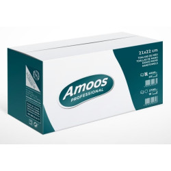 Полотенце для рук V-сложения Amoos "Professional", White, Эко-сертифицированные