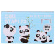 Skavotājs ar skavām Deli Mini Panda 0453,15 lapām