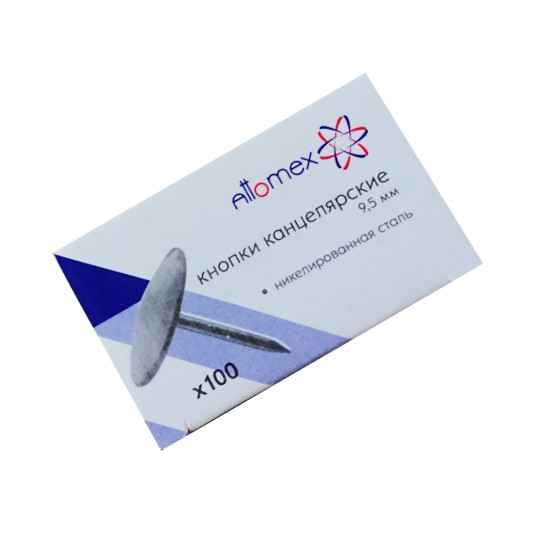 Канцелярские кнопки Attomex Коррозионно-стойкие, Silver