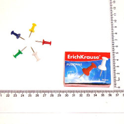 ***Piespraudes Erich Krause Push-Pins 11mm, 50 gab/iep., asorti