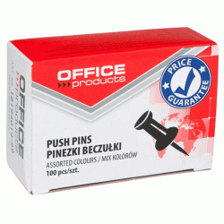 ***Piespraudes Office Products Push-Pins, 100gab/iep.,  asorti