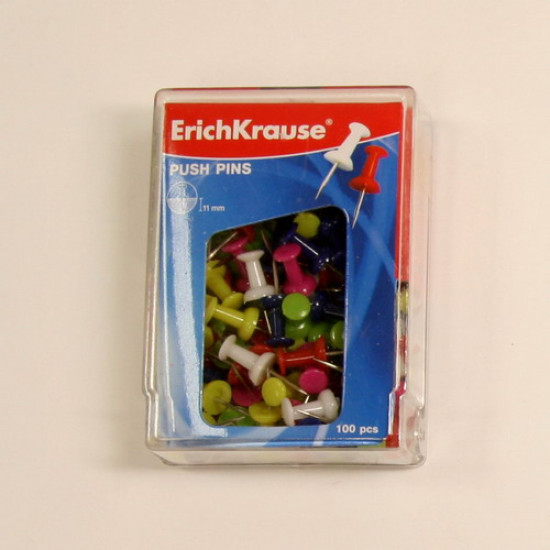 *Piespraudes ERICH KRAUSE Push-Pins 11mm, 100gab/iep., asorti
