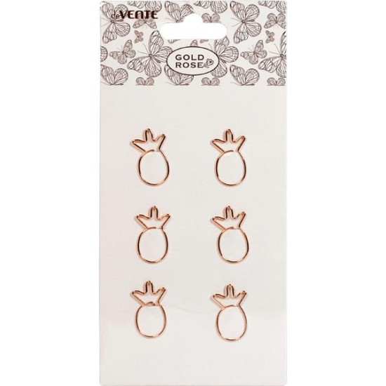 *Saspraudes deVente Gold Rose Pineapple, Ø30mm, 6 gab/iep., zelta