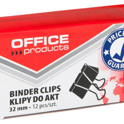 *Saspiedēji Office Product 32mm, 12 gab/iep., melni