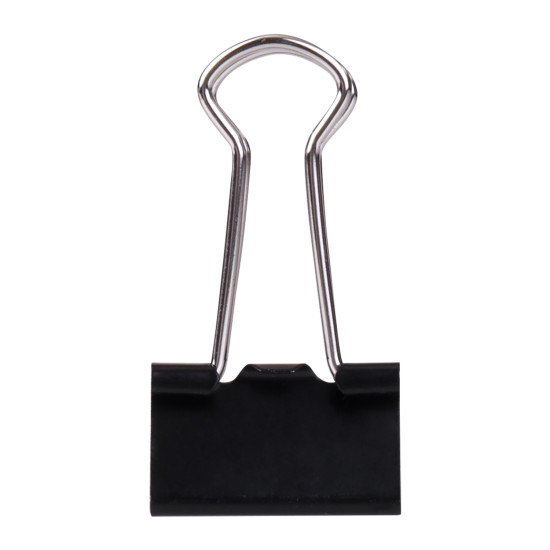 Зажимы для бумаг DELI Effortless, Black, С прорезями