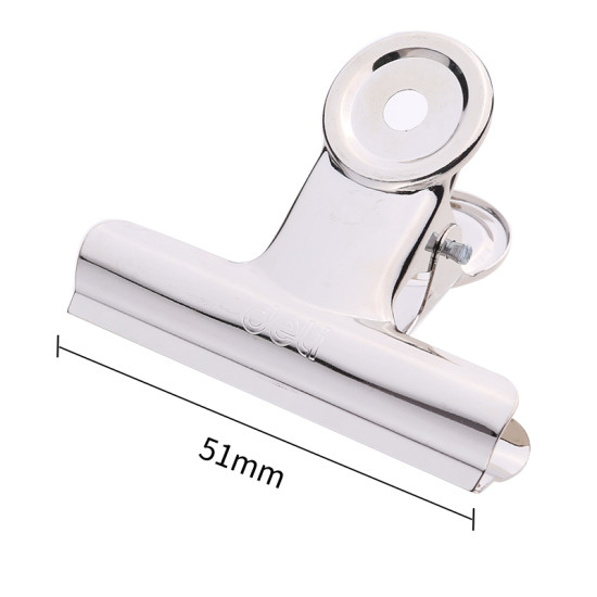 Зажим для бумаг DELI 9523, Silver, Надежный Захват