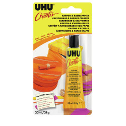 Līme UHU Creative, 33ml, kartonam un papīram