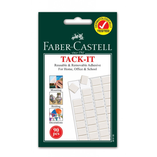 Līmpasta Faber-Castell Tack-it 50g, 90gab/iep.,balta