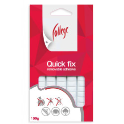 Клеевой пластилин College Quick Fix Съемный, White, 100г