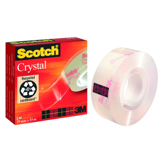 Līmlente Scotch Crystal, 19mmx33m