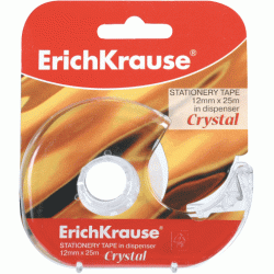 *Līmlente ar turētāju ERICH KRAUSE CRYSTAL, 25mx12mm