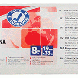 *Līmlente Office Products Invisible 19mmx33m, matēta, caurspīdīga