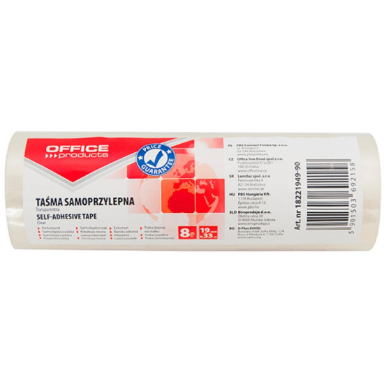 *Līmlente Office Products 19mmx33m, caurspīdīga