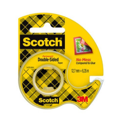 Abpusēja līmlente ar turētāju 3M Scotch 665, 12.7mmx6.3m, caurspīdīga