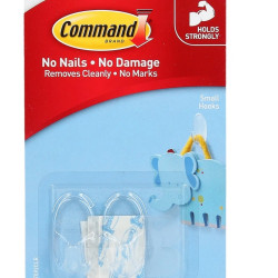 Pašlīmējošie āķi 3M Command Small Hooks, 2gab/iep, caurspīdīgi