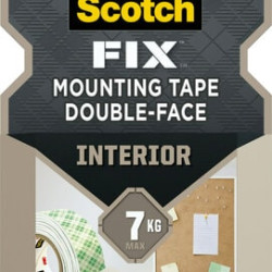 Montāžas abpusēja līmlente Scotch-Fix™ Strong 19mmx1.5m, balta