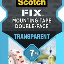 Montāžas abpusējā līmlente Scotch-Fix™ 19mmx1.5m, caurspīdīga