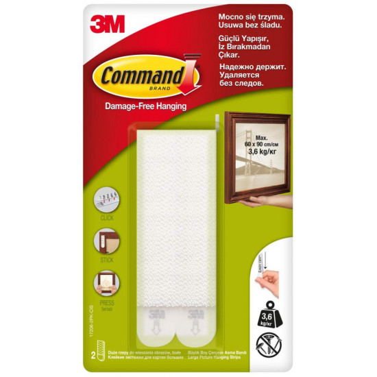 Fiksējoši klipši rāmjiem 3M Command (L)