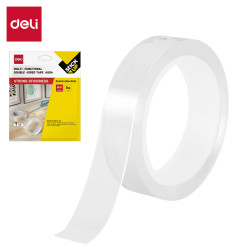 Abpusēja līmlente Deli A503 24mmx3m, caurspīdīga