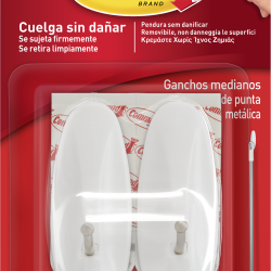 Pašlīmējošie āķi 3M Command™ 17068, 2gab/iep, plastmasas, balti