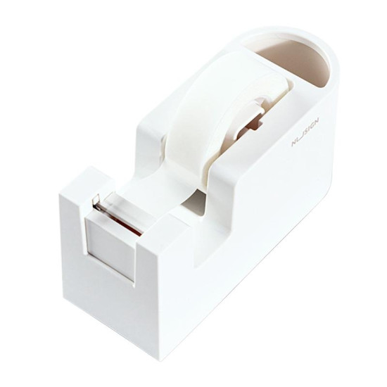 Диспенсер для скотча DELI Nusign, White, Скрытый Нож
