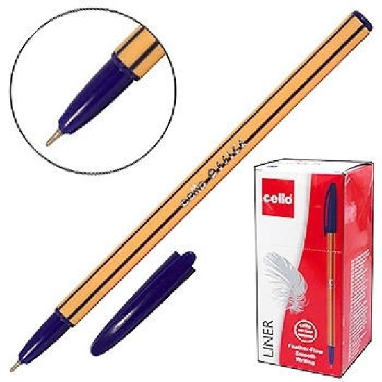Lodīšu pildspalva Cello Liner 0.5mm, zila