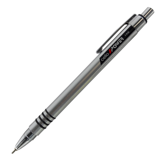 Lodīšu pildspalva Cello Power, 0.7mm, automātiska, zila