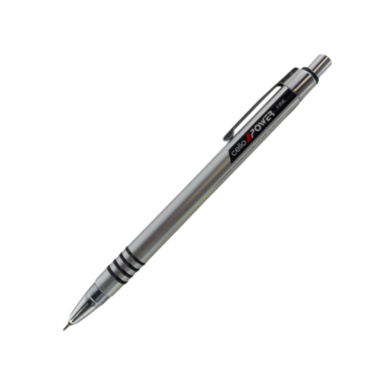 Lodīšu pildspalva Cello Power, 0.5mm, melna