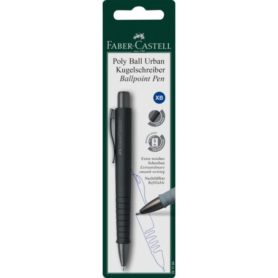 *Lodīšu pildspalva Faber-Castell PolyBall XB, 0.6mm, asorti