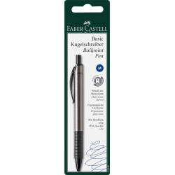 *Lodīšu pildspalva Faber-Castell Basic 0.7mm, automātiska, zila